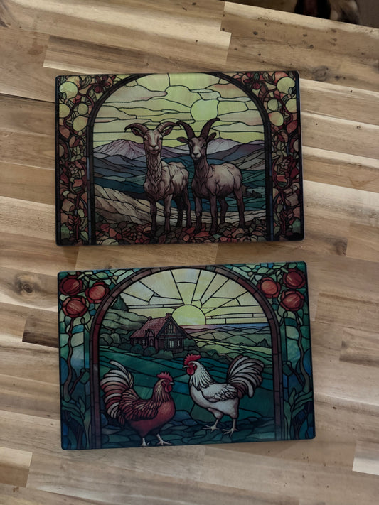 Chicken, Goat, Cutting Board, Charcuterie